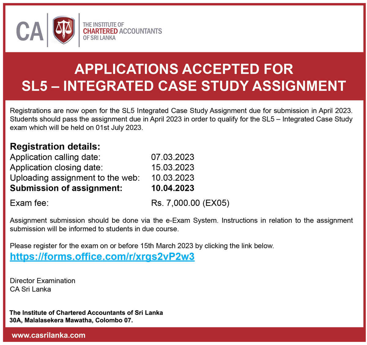 ca sri lanka case study assignment